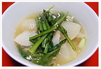 小蕪のひき肉あんかけ